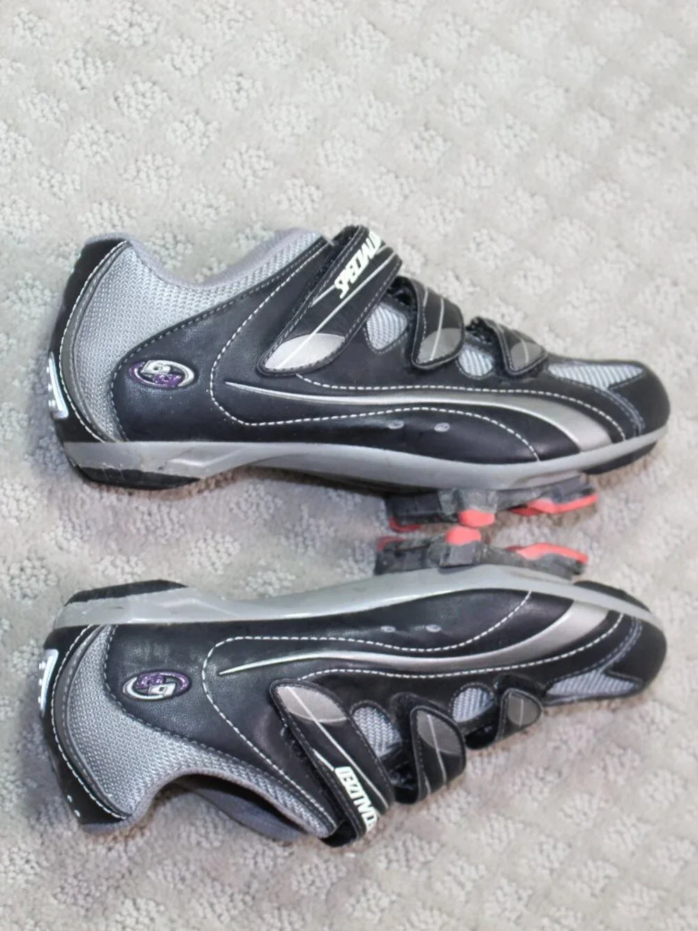 Specialized Size 37 Black Grey Cycling Shoes